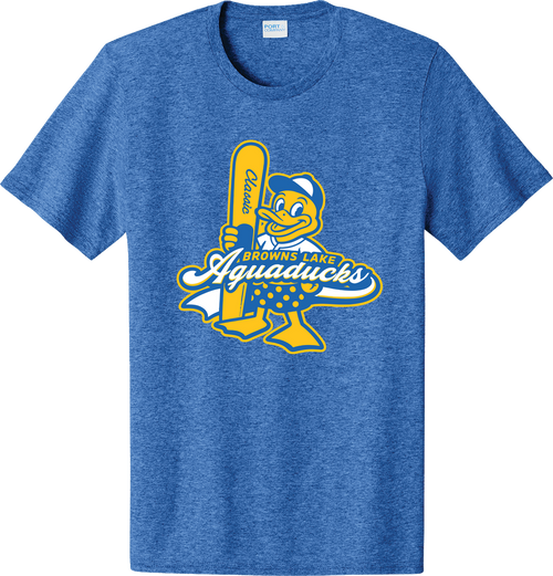 AQD-PC43-RYLHTR-CD-SCR: Royal Heather "Classic Duck" with Back Roster Tee