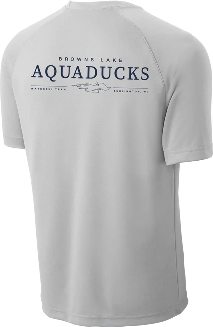 AQD-T473-SCR-SLVR-SCR: Silver Short Sleeve Dry Zone Raglan T-Shirt