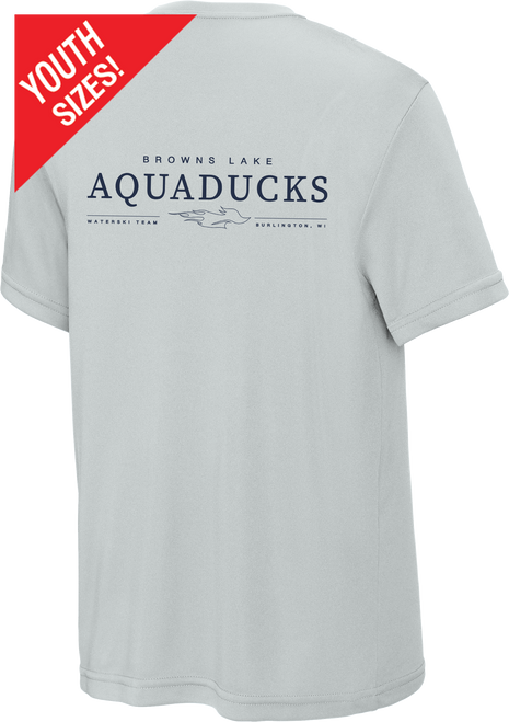 AQD-YST350-SLVR-SCR: Youth Silver Youth PosiCharge Competitor Tee