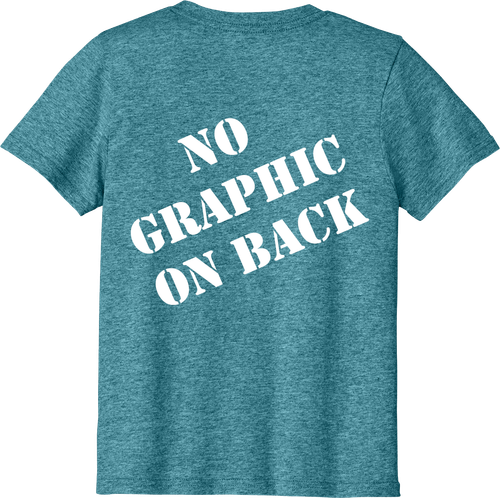 AQD-PC43Y-VTEALH-JRT-SCR: Youth Vivid Teal Heather Jr. Tournament Tee