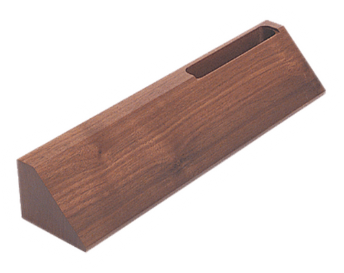 DS20: 10" Walnut Desk Wedge with Business Card Holder