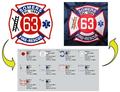 SET-UP-EMB-LC: Left Chest Size Embroidery Digitizing