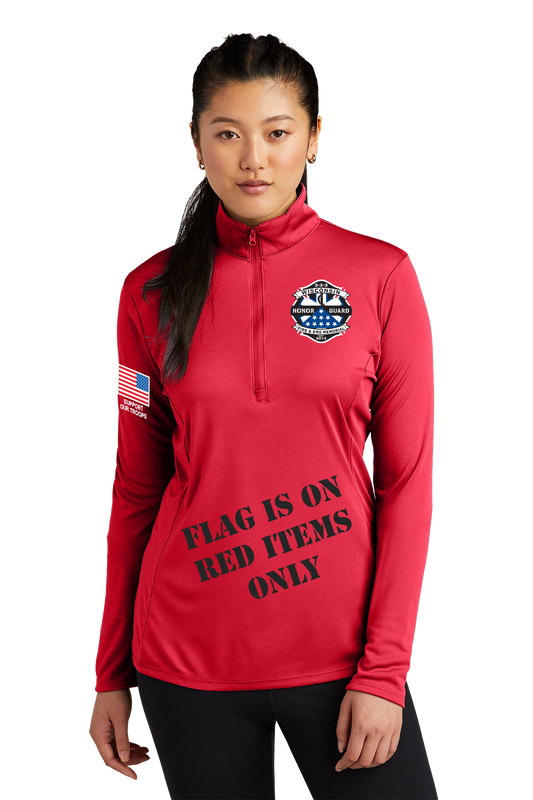 WHG-LST357-HTV: Ladies 1/4 Zip Sweatshirt - Light Weight