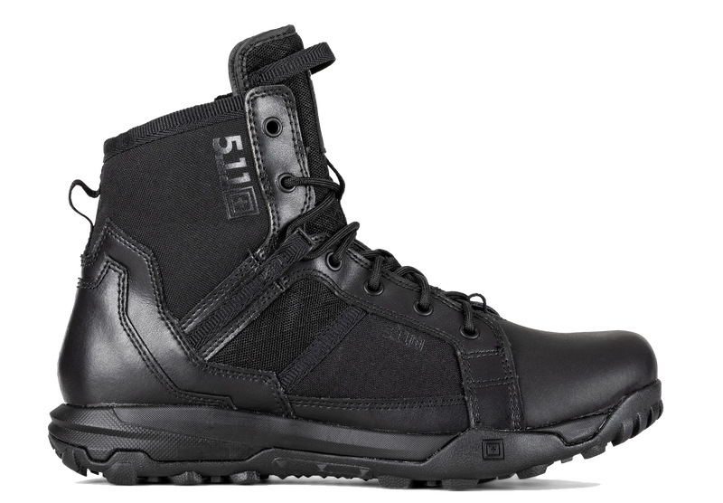 FD-12439-019: A/T 6 Inch Black Side Zip Boot
