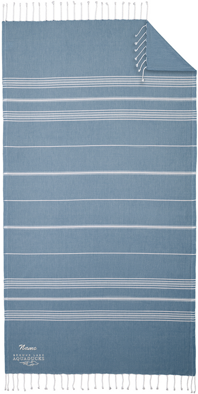 AQD-BP90-TOWEL-EMB: Aegean Blue/ White Cali Throw