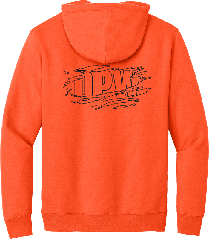 MSK-DPW-PC90H-SO-SCR: Safety Orange Hooded Pullover