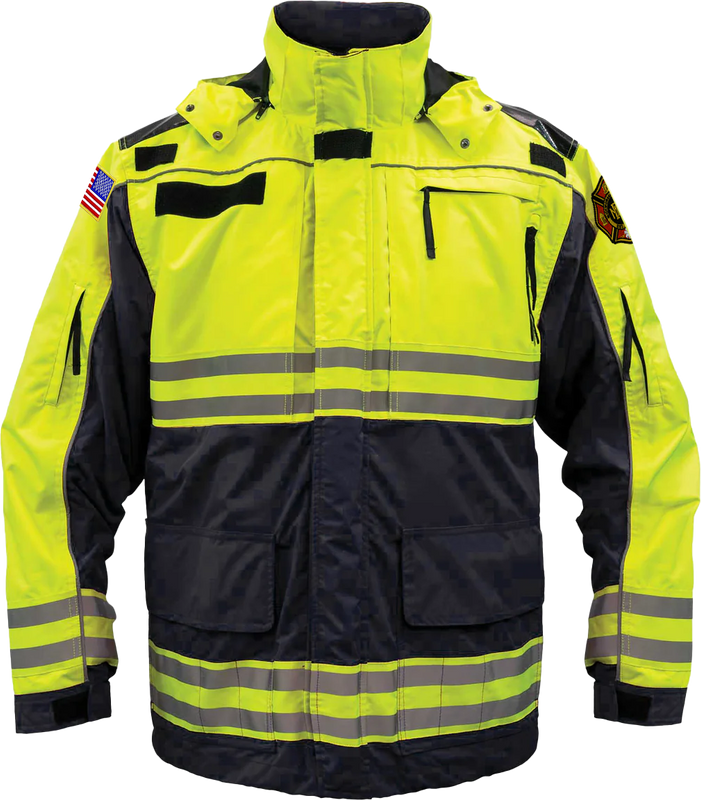 MKFD-3555: 3-in-1 Hi-Viz Navy Rescue Jacket