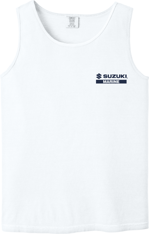 AQD-9360-WHT-SCR: White Heavyweight Ring Spun Tank Top