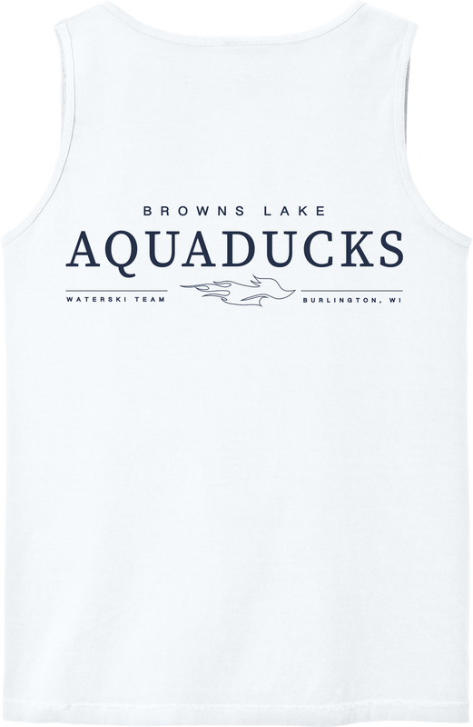 AQD-9360-WHT-SCR: White Heavyweight Ring Spun Tank Top