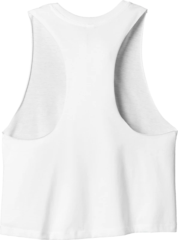 AQD-BC6682-WHT-SCR: White Women’s Racerback Cropped Tank