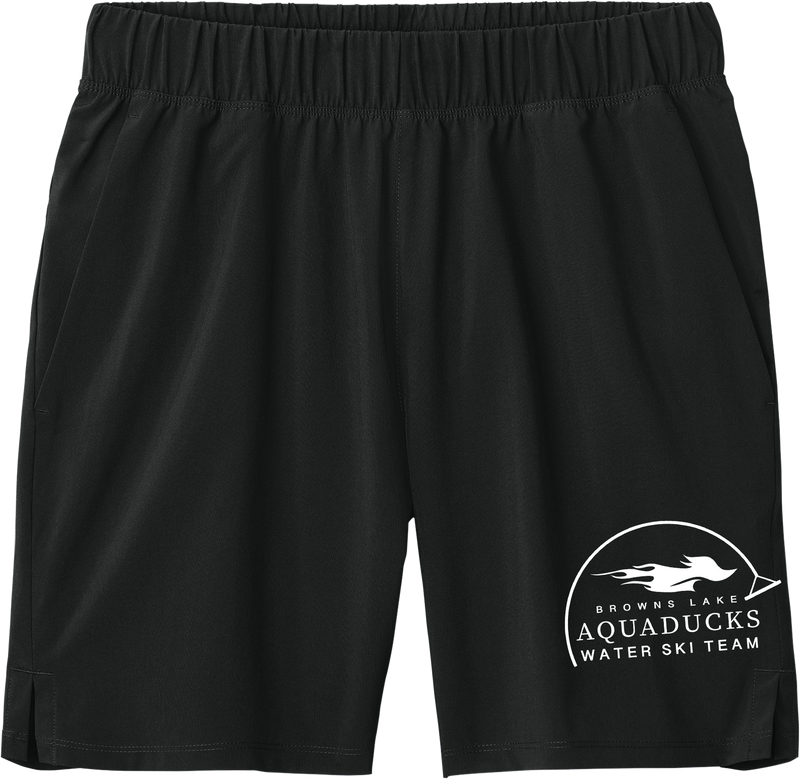AQD-ST485-HTV-BLK: Men's Black Repeat 7" Short