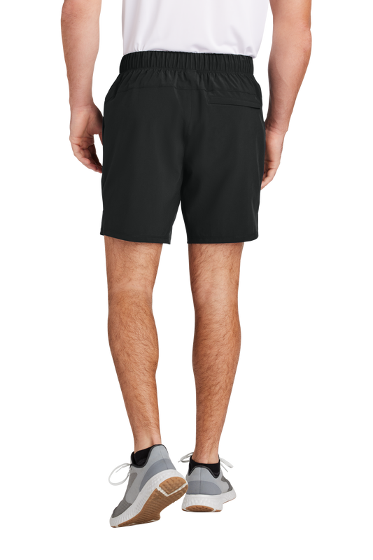 AQD-ST485-HTV-BLK: Men's Black Repeat 7" Short