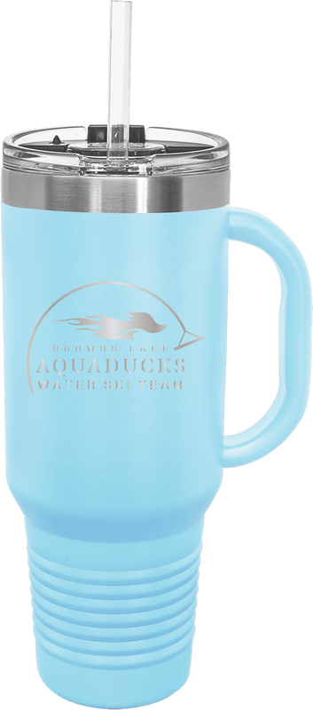 AQD-LTM74-LSR: 40 oz. Travel Mug with Snap Lid & Straw