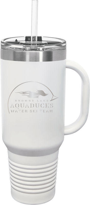 AQD-LTM74-LSR: 40 oz. Travel Mug with Snap Lid & Straw