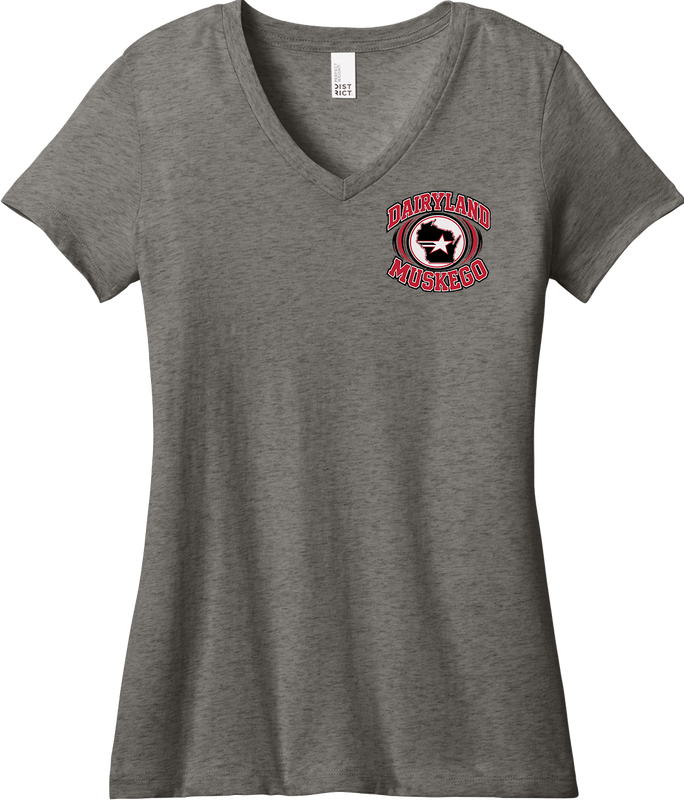 DBUS-DM1117L-DTF-MLTI: Women’s Perfect Weight V-Neck Tee