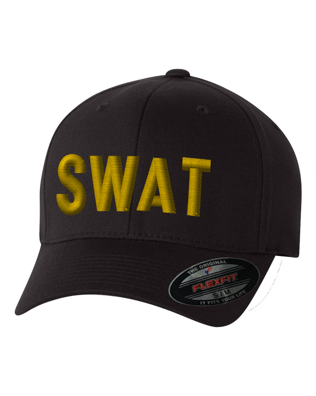 "SWAT" in Marine Gold on Black