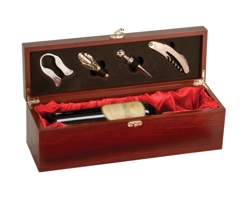 WBX11 - Rosewood Finish Single Wine Box with Tools