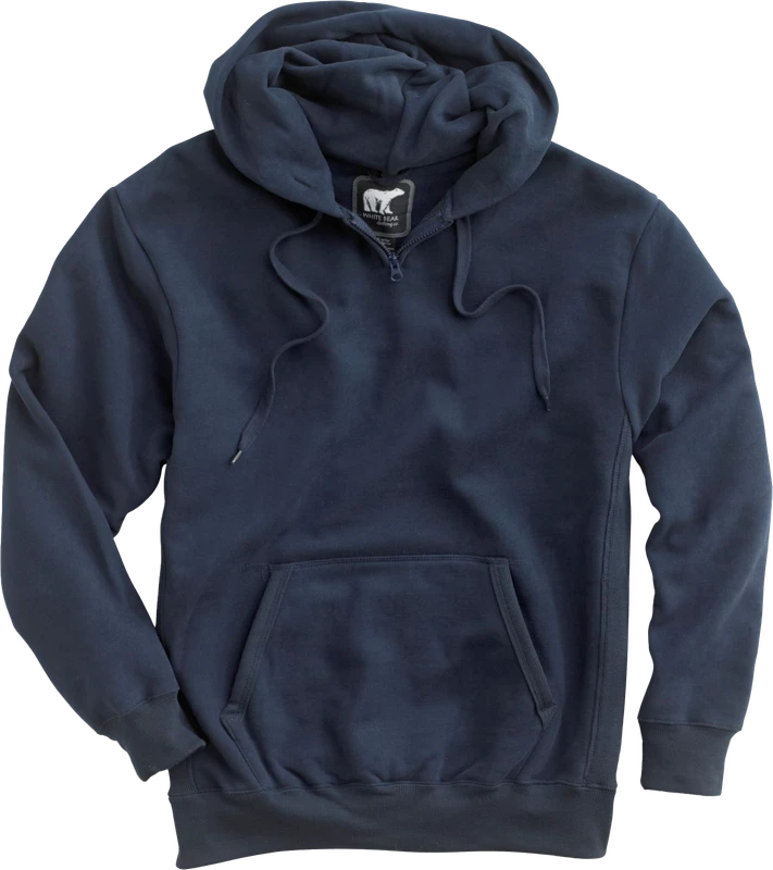WB-1000: 11 oz Heavyweight Quarter Zip Hoodie by White Bear Clothing Co.