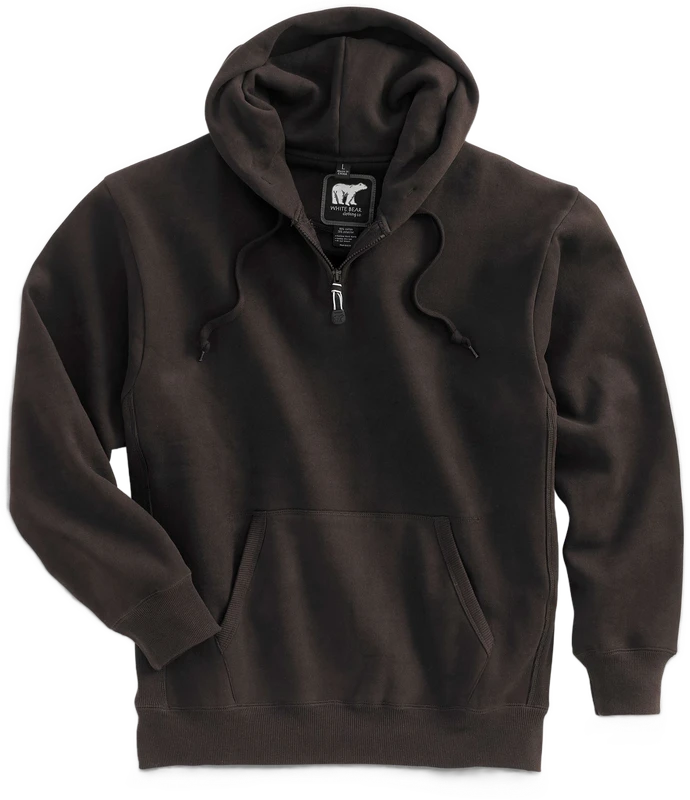 WB-1000: 11 oz Heavyweight Quarter Zip Hoodie by White Bear Clothing Co.