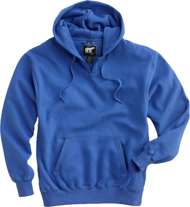 WB-1000: 11 oz Heavyweight Quarter Zip Hoodie by White Bear Clothing Co.