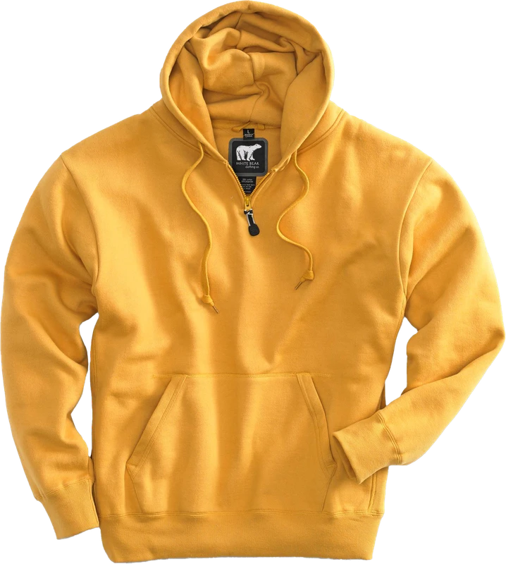 WB-1000: 11 oz Heavyweight Quarter Zip Hoodie by White Bear Clothing Co.