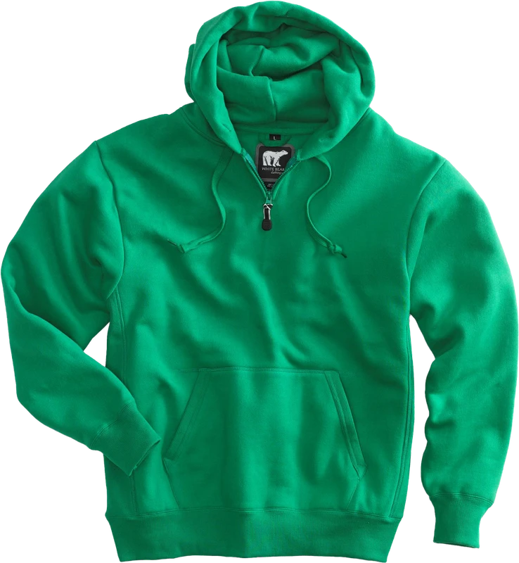 WB-1000: 11 oz Heavyweight Quarter Zip Hoodie by White Bear Clothing Co.