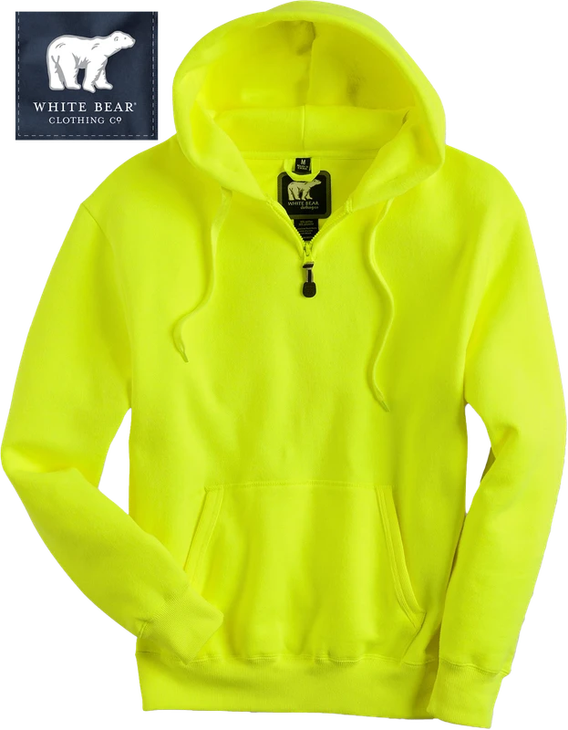 WB-1000: 11 oz Heavyweight Quarter Zip Hoodie by White Bear Clothing Co.