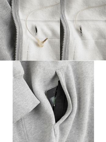 1000: Heavyweight Hoody by White Bear™ Clothing Co. Security/Cell Phone Pocket with eyelet for cord escape.