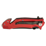 KNF-BR003-RED-LSR: Red 4.5in Rescue Knife