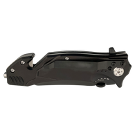 KNF-BR001-BLK-LSR: Black 4.5in Rescue Knife