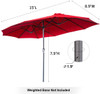 Outdoor 15' X 9' Double-sided Patio Umbrella product image