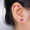 Round Stud .925 Sterling Silver Lab-Created 2ct. Birthstone Earrings product image