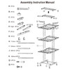 Rolling Collapsible Clothes Drying Rack product image