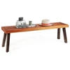 Patio Acacia Wood Dining Bench Seat with Steel Legs product image