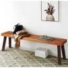 Patio Acacia Wood Dining Bench Seat with Steel Legs product image