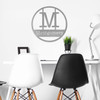 Personalized Circle Monogram Metal Name Sign product image