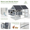 84-Inch Large Outdoor Wooden Chicken Coop Multi-level Hutch product image