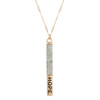 Natural Stone Pendant Bar Necklace product image
