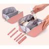 Lay-Flat Travel Cosmetic Bag with Handle & Divider product image