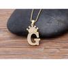 A-Z Alphabet Initial Crown Pendant Necklace product image