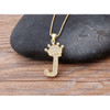 A-Z Alphabet Initial Crown Pendant Necklace product image