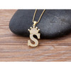 A-Z Alphabet Initial Crown Pendant Necklace product image