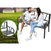 50-Inch Outdoor Patio Garden Bench Metal Frame with Ergonomic Armrest product image