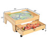 Kids' Wooden Railway Set Table with Storage Drawers & 100 Pieces product image