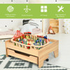 Kids' Wooden Railway Set Table with Storage Drawers & 100 Pieces product image