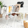 2-Level Foldable Clothes Drying Rack with Adjustable Gullwing product image