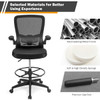 Height-Adjustable Drafting Chair with Flip-up Arms product image