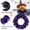 24-Inch Pre-Lit Halloween Wreath with 35 Purple LED Lights product image