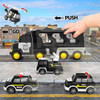 TEMI Police Truck Toys 5-in-1 Friction Power Emergency Vehicle Police Car Toy Carrier Truck Toys for Kids Ages 3+ product image