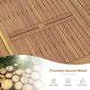 8-Person Outdoor 79-Inch Acacia Wood Patio Table with Umbrella Hole product image